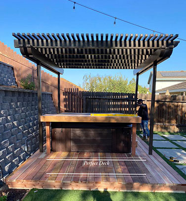 Cedar Decking in Granada Hills