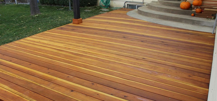 Smooth Redwood Decking in Granada Hills, CA